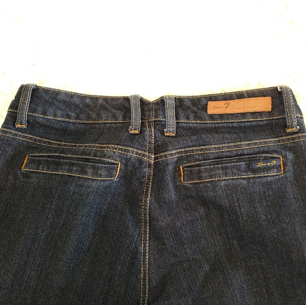 Seven7 Dark Wash Wide Leg Trousers Size 8 - Picture 6 of 7